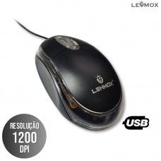 Mouse com Fio USB LEY-28 Lehmox - Preto